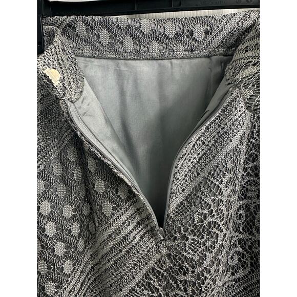 Caramia Vintage Metallic Gray Western 2 piece Suit Jacket Skirt Tassel Womens 12 - Picture 9 of 13